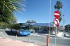 Paphos Transport Organisation - bus stop by Paphos harbor, Cyprus