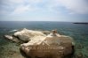 Modern art by the wind, Sea Caves rocks, Cyprus